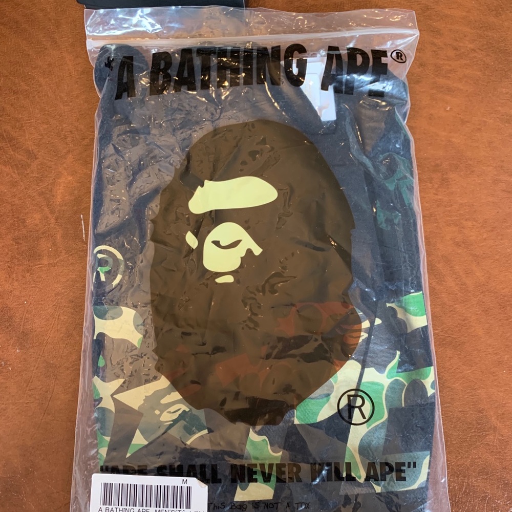 Green champ on black Bape sta